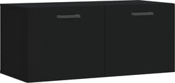 vidaXL - Wandkast - 80x36,5x35 - cm - bewerkt - hout - zwart