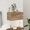 vidaXL - Wandkast - 80x39x40 - cm - bewerkt - hout - artisanaal - eikenkleurig