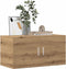 vidaXL - Wandkast - 80x39x40 - cm - bewerkt - hout - artisanaal - eikenkleurig
