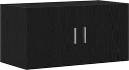 vidaXL - Wandkast - 80x39x40 - cm - spaanplaat - zwart - eikenkleurig