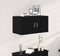 vidaXL - Wandkast - 80x39x40 - cm - spaanplaat - zwart - eikenkleurig