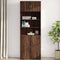 vidaXL - Wandkast - 80x42,5x40 - cm - bewerkt - hout - bruin - eikenkleur
