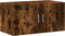 vidaXL - Wandkast - 80x42,5x40 - cm - bewerkt - hout - gerookt - eikenkleurig