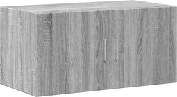 vidaXL - Wandkast - 80x42,5x40 - cm - bewerkt - hout - grijs - sonoma - eikenkleurig