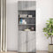 vidaXL - Wandkast - 80x42,5x40 - cm - bewerkt - hout - grijs - sonoma - eikenkleurig