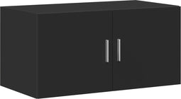 vidaXL - Wandkast - 80x42,5x40 - cm - bewerkt - hout - zwart