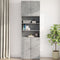 vidaXL - Wandkast - 80x42,5x64 - cm - bewerkt - hout - betongrijs