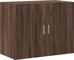 vidaXL - Wandkast - 80x42,5x64 - cm - bewerkt - hout - bruin - eikenkleur