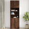 vidaXL - Wandkast - 80x42,5x64 - cm - bewerkt - hout - bruin - eikenkleur
