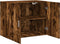 vidaXL - Wandkast - 80x42,5x64 - cm - bewerkt - hout - gerookt - eikenkleurig