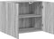 vidaXL - Wandkast - 80x42,5x64 - cm - bewerkt - hout - grijs - sonoma - eikenkleurig