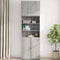vidaXL - Wandkast - 80x42,5x64 - cm - bewerkt - hout - grijs - sonoma - eikenkleurig
