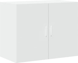 vidaXL - Wandkast - 80x42,5x64 - cm - bewerkt - hout - wit