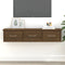 vidaXL - Wandkast - 88x26x18,5 - cm - bewerkt - hout - bruin - eikenkleur