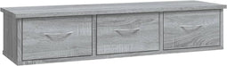 vidaXL - Wandkast - 88x26x18,5 - cm - bewerkt - hout - grijs - sonoma - eikenkleurig