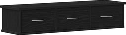 vidaXL - Wandkast - 88x26x18,5 - cm - spaanplaat - zwart - eikenkleurig