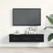 vidaXL - Wandkast - 88x26x18,5 - cm - spaanplaat - zwart - eikenkleurig