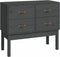 vidaXL - Wandkast - 90x40x78 - cm - massief - grenenhout - grijs