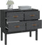 vidaXL - Wandkast - 90x40x78 - cm - massief - grenenhout - grijs