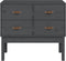 vidaXL - Wandkast - 90x40x78 - cm - massief - grenenhout - grijs