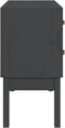 vidaXL - Wandkast - 90x40x78 - cm - massief - grenenhout - grijs
