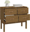 vidaXL - Wandkast - 90x40x78 - cm - massief - grenenhout - honingbruin