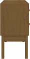 vidaXL - Wandkast - 90x40x78 - cm - massief - grenenhout - honingbruin