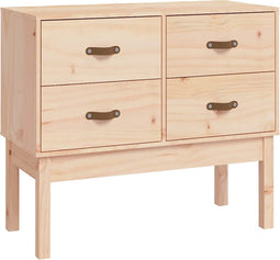 vidaXL - Wandkast - 90x40x78 - cm - massief - grenenhout