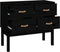 vidaXL - Wandkast - 90x40x78 - cm - massief - grenenhout - zwart