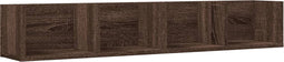 vidaXL - Wandkast - 99x18x16,5 - cm - bewerkt - hout - bruin - eikenkleurig