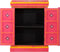 vidaXL - Wandkast - handgeschilderd - massief - mangohout - roze