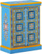 vidaXL - Wandkast - handgeschilderd - massief - mangohout - turquoise