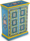 vidaXL - Wandkast - handgeschilderd - massief - mangohout - turquoise