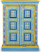 vidaXL - Wandkast - handgeschilderd - massief - mangohout - turquoise