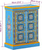 vidaXL - Wandkast - handgeschilderd - massief - mangohout - turquoise