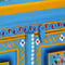 vidaXL - Wandkast - handgeschilderd - massief - mangohout - turquoise