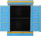 vidaXL - Wandkast - handgeschilderd - massief - mangohout - turquoise