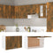 vidaXL - Wandkast - hangend - 60x31x40 - cm - bewerkt - hout - gerookt - eikenkleurig