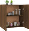 vidaXL - Wandkast - hangend - 60x31x60 - cm - bewerkt - hout - bruin - eikenkleur