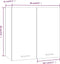 vidaXL - Wandkast - hangend - 60x31x60 - cm - bewerkt - hout - bruin - eikenkleur