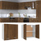 vidaXL - Wandkast - hangend - 60x31x60 - cm - bewerkt - hout - bruin - eikenkleur