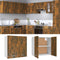 vidaXL - Wandkast - hangend - 60x31x60 - cm - bewerkt - hout - gerookt - eikenkleurig