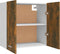 vidaXL - Wandkast - hangend - 60x31x60 - cm - bewerkt - hout - gerookt - eikenkleurig