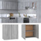 vidaXL - Wandkast - hangend - 60x31x60 - cm - bewerkt - hout - grijs - sonoma - eiken