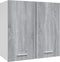 vidaXL - Wandkast - hangend - 60x31x60 - cm - bewerkt - hout - grijs - sonoma - eiken