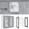 vidaXL - Wandkast - hangend - 60x31x60 - cm - bewerkt - hout - grijs - sonoma - eiken