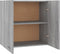 vidaXL - Wandkast - hangend - 60x31x60 - cm - bewerkt - hout - grijs - sonoma - eiken
