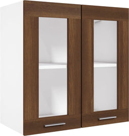 vidaXL - Wandkast - hangend - 60x31x60 - cm - bewerkt - hout - bruineikenkleurig