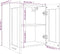 vidaXL - Wandkast - hangend - 60x31x60 - cm - glas - en - bewerkt - hout - gerookt - eiken