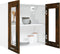 vidaXL - Wandkast - hangend - 60x31x60 - cm - glas - en - bewerkt - hout - gerookt - eiken
